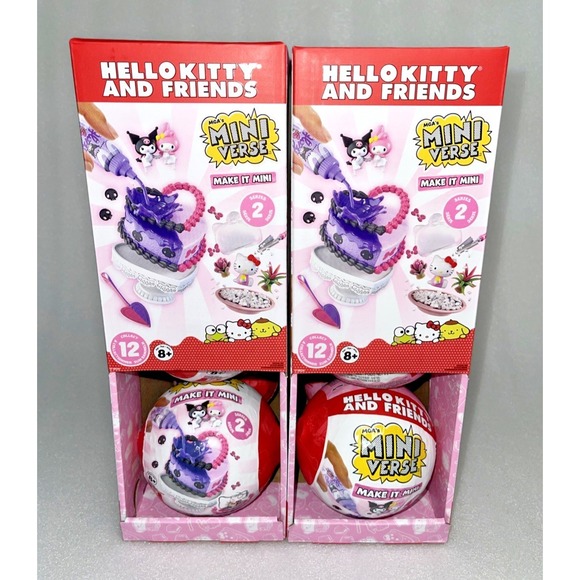 Mga Other - MGA's Hello Kitty & Friends Miniverse Make It Mini Food Series 2 Lot of 12 NEW